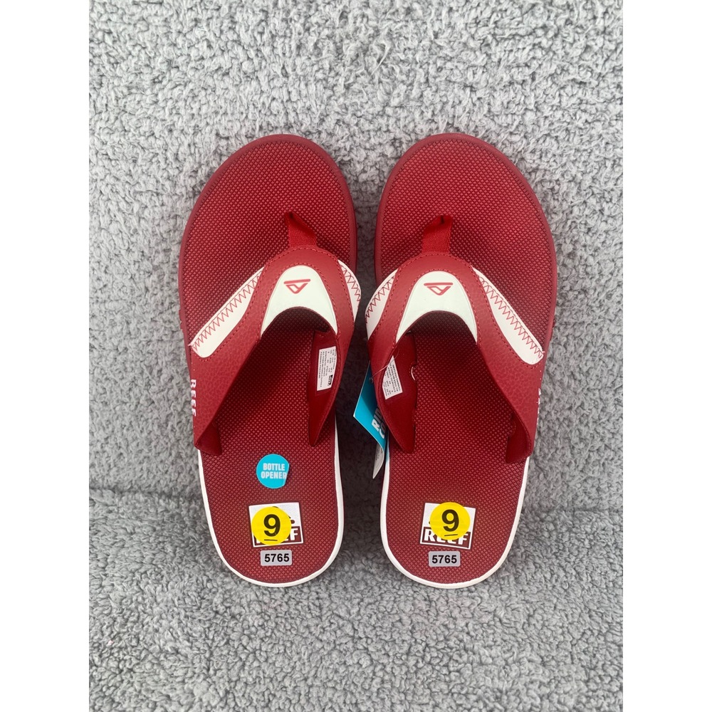 Reef Fanning Pregame Crimson White Flip Flops CJ6402 Men's Sz 9 NWT